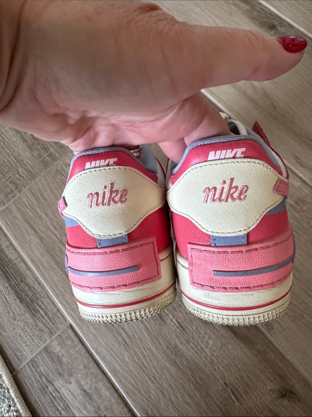 Nike 7 1/2 Air Force 1 Shadow Sail Coral Chalk colorway Sneakers - Picture 3 of 7
